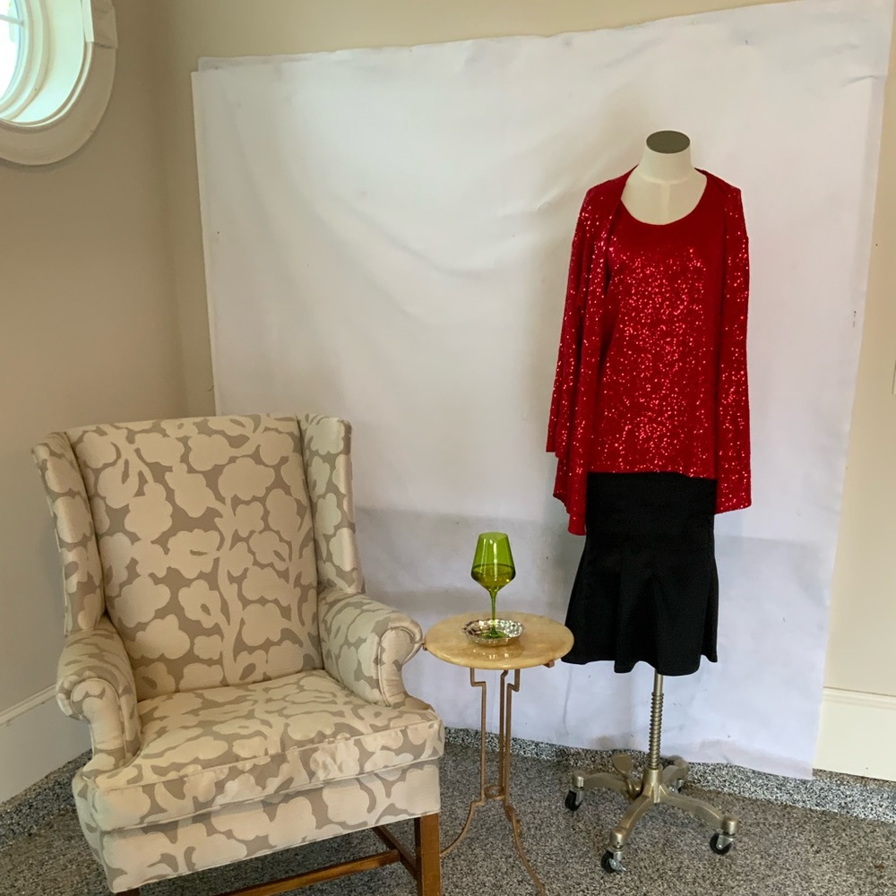 Sequin top with jacket
